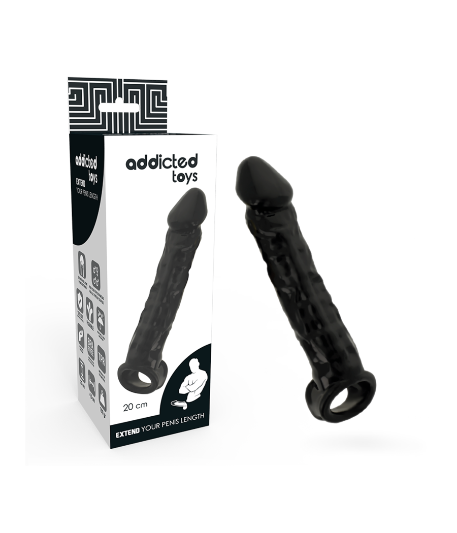 ADDICTED TOYS - EXTENSOR PARA EL PENE NEGRO