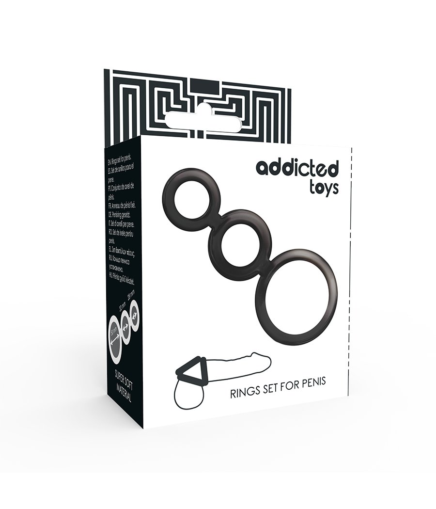 ADDICTED TOYS - RINGS SET FOR PENIS - SMOKED