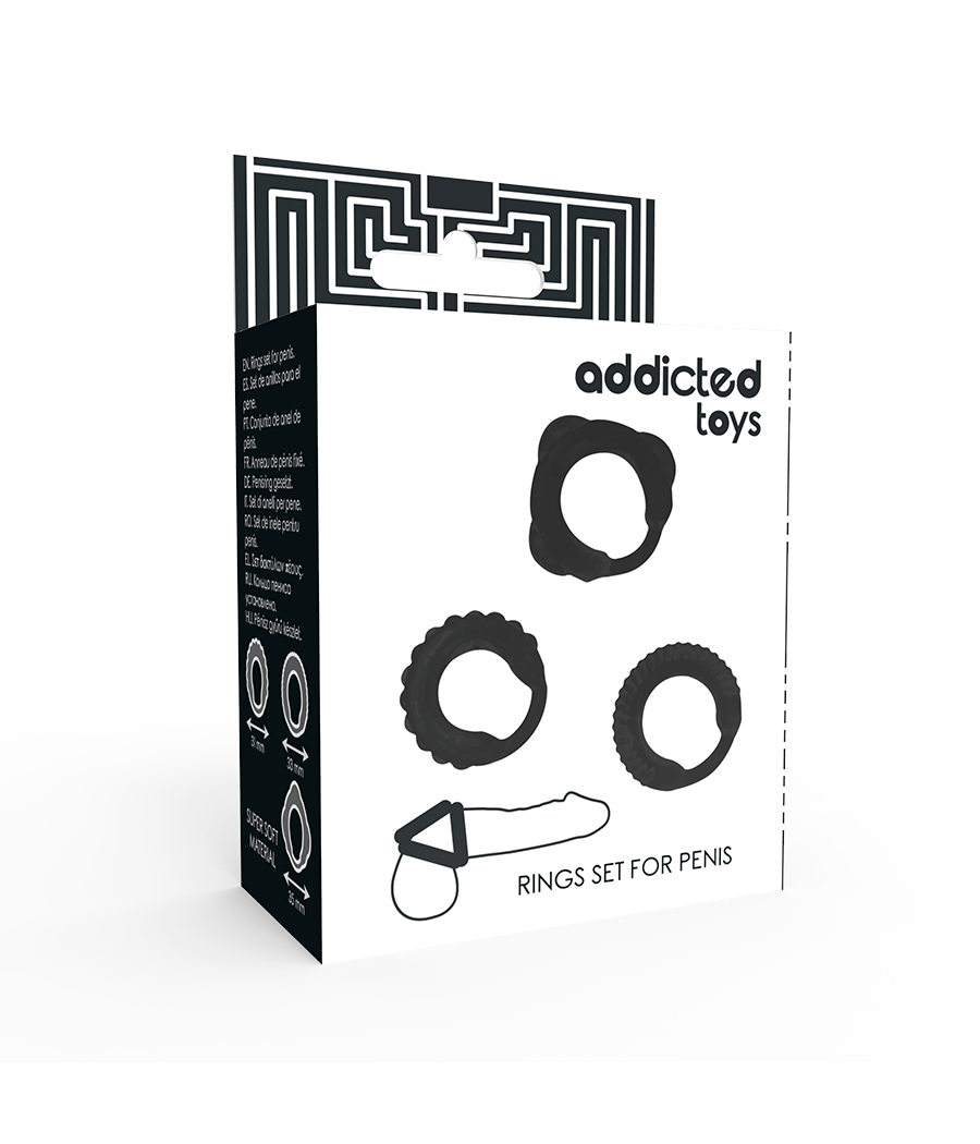 ADDICTED TOYS - C-RING-SET SCHWARZ