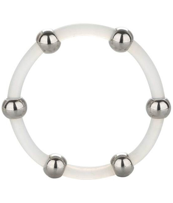 CALEXOTICS - STEEL BEADED SILICONE RING XL