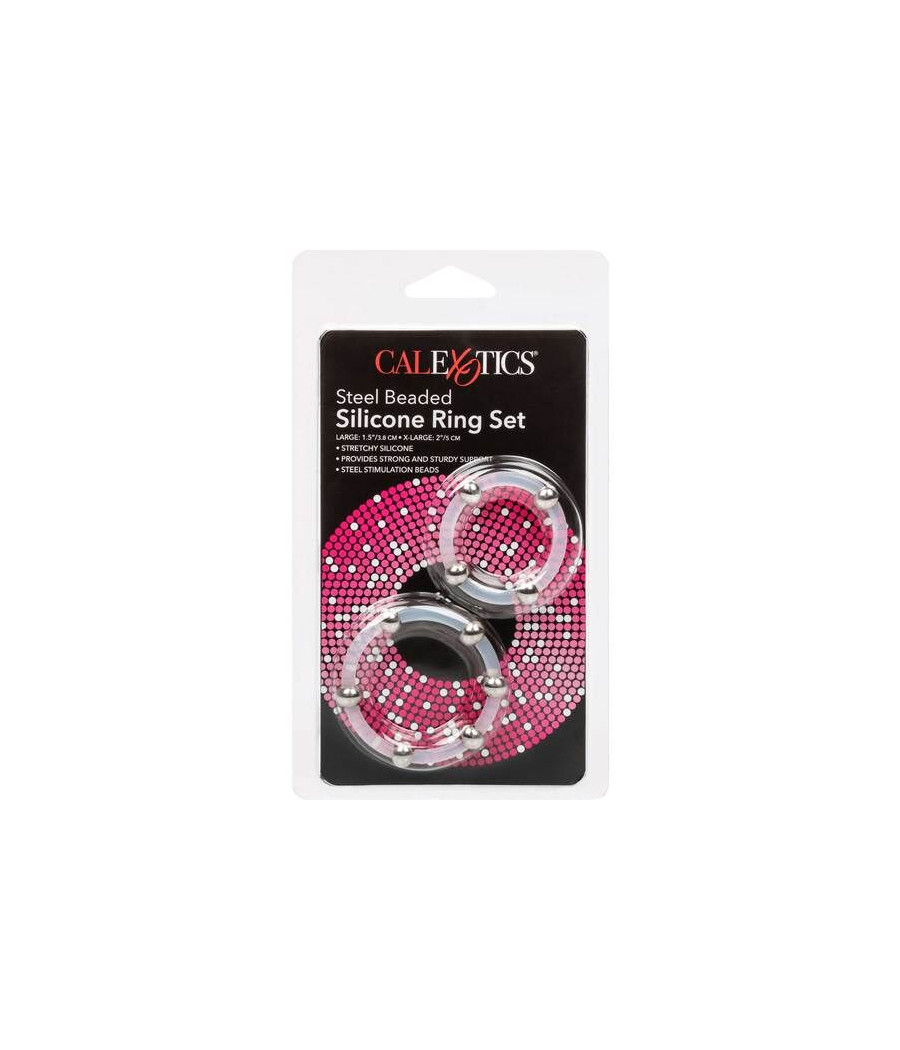 CALEXOTICS - STAHLPERLEN-SILIKONRING-SET