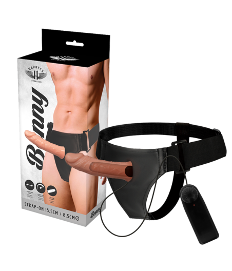 HARNESS ATTRACTION - ARNÉS  HUECO BENNY CON VIBRADOR 15 CM -O- 4.5 CM