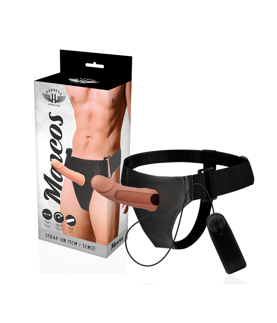 HARNESS ATTRACTION - ARNÉS  HUECO MARCOS CON VIBRADOR 15 CM -O- 5 CM