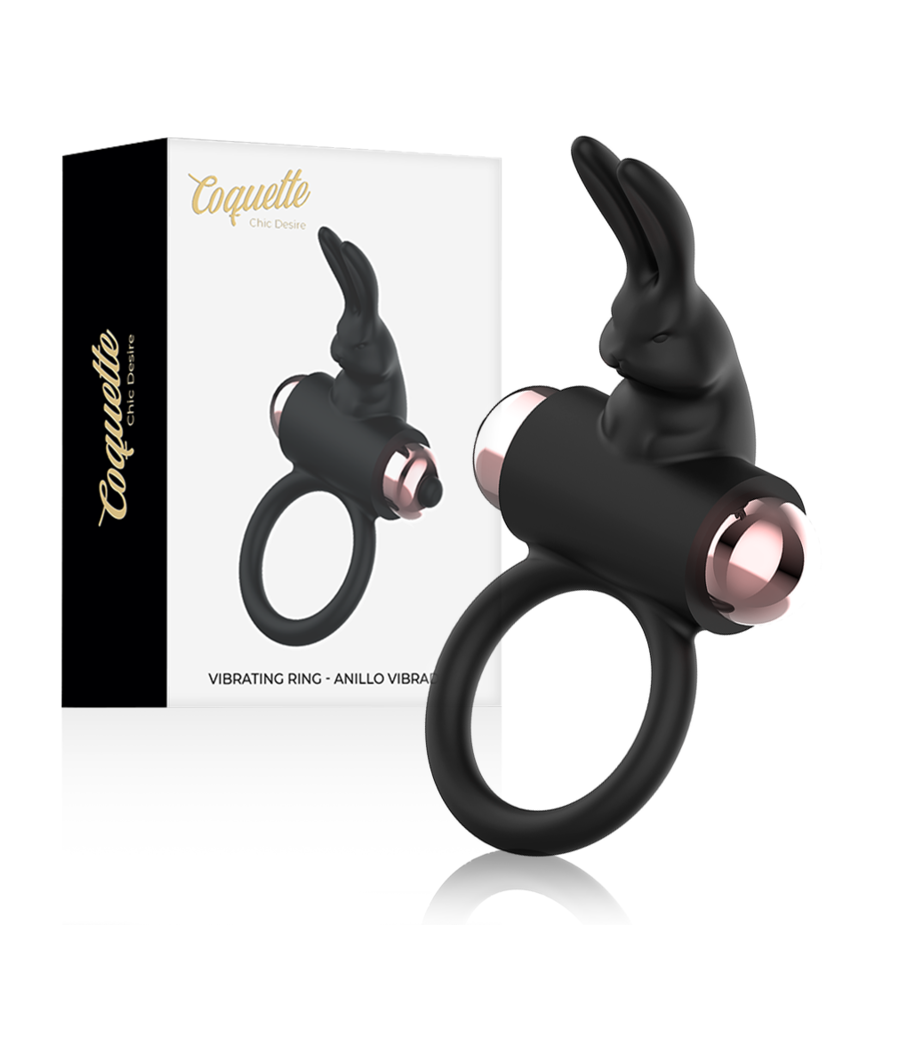 COQUETTE CHIC DESIRE - ANEL COM VIBRADOR PRETO/ OURO