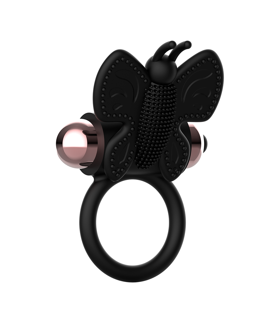 COQUETTE CHIC DESIRE - ANELLO CAZZO FARFALLA CON VIBRATORE NERO/ORO