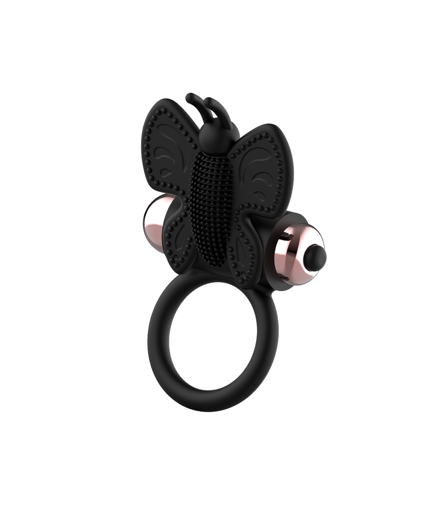 COQUETTE CHIC DESIRE - ANELLO CAZZO FARFALLA CON VIBRATORE NERO/ORO