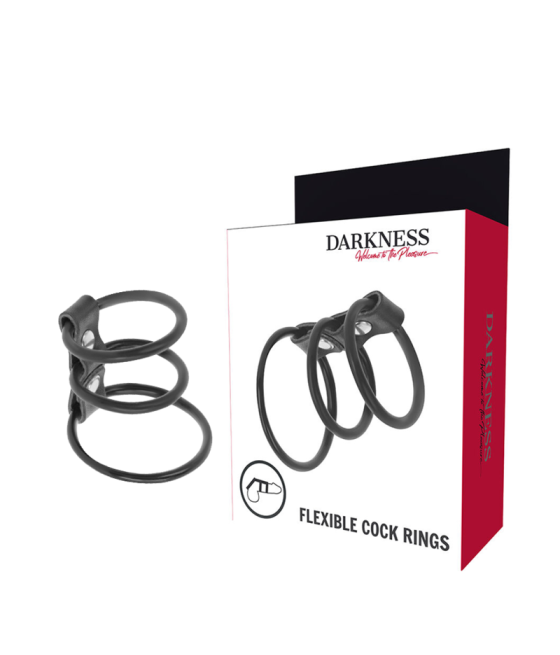 DARKNESS - SET AUS 3 FLEXIBLEN PENISRINGEN