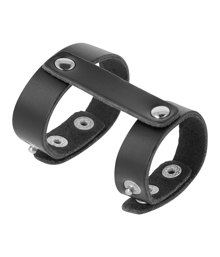 DARKNESS - VERSTELLBARER PENIS- UND HODENRING AUS LEDER