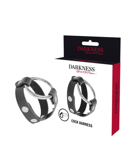 DARKNESS - ANNEAU DE BITE ET TESTICULE BDSM