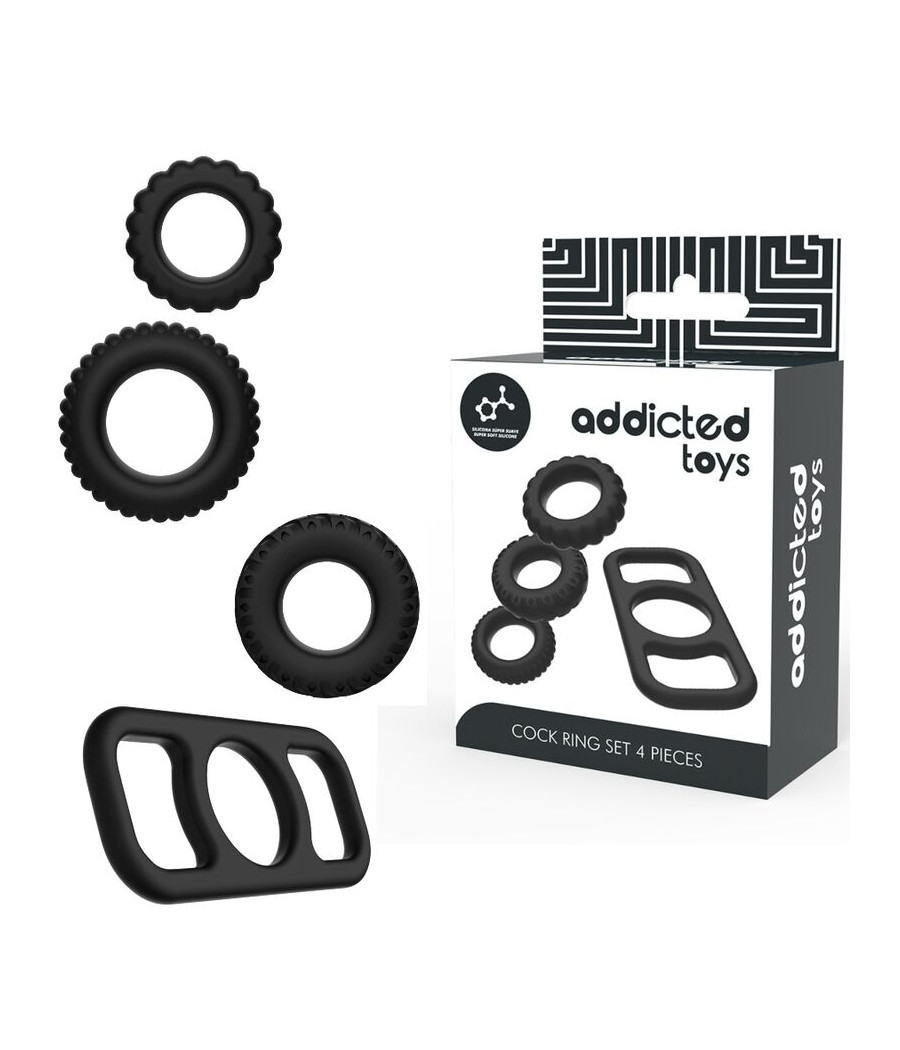 ADDICTED TOYS - ENSEMBLE DANNEAU PÉNIAL 4 PIÈCES