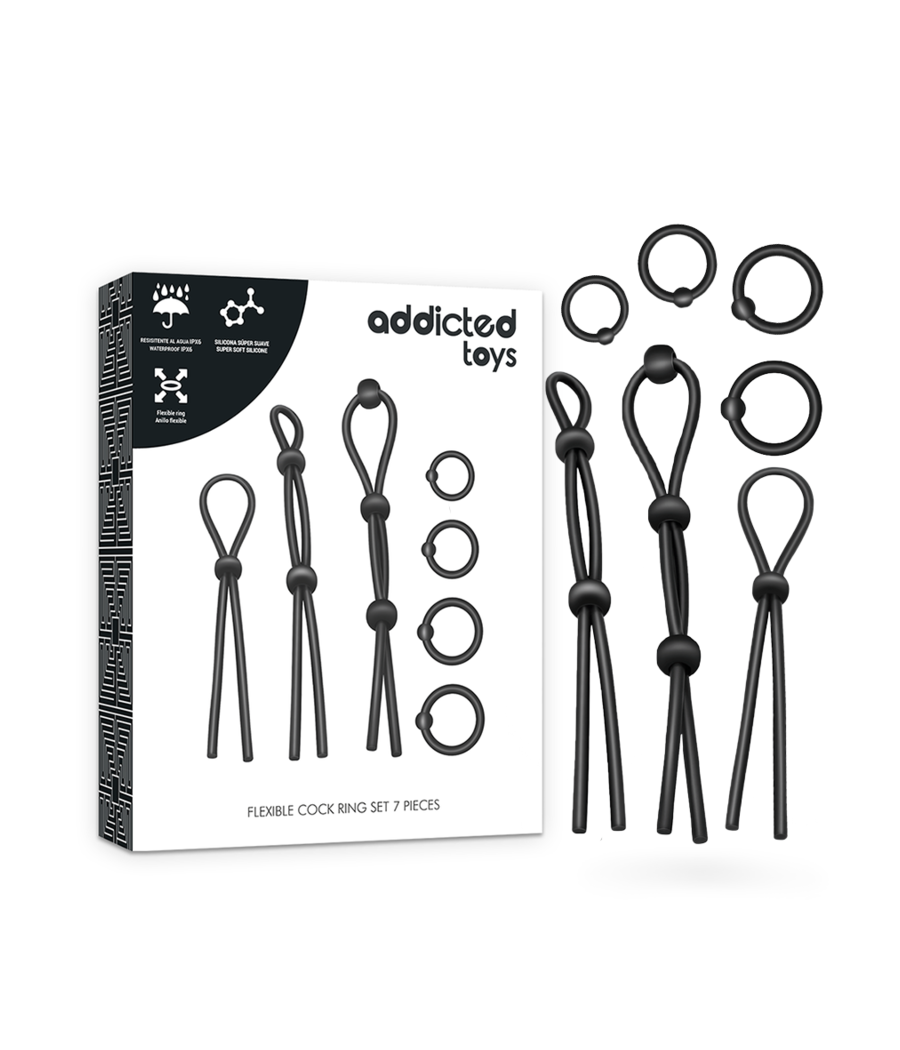 ADDICTED TOYS - KIT DE 7 ANILLAS SILICONA FLEXIBLE