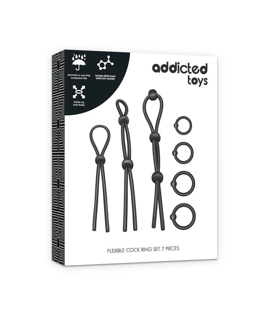 ADDICTED TOYS - KIT DE 7 ANILLAS SILICONA FLEXIBLE