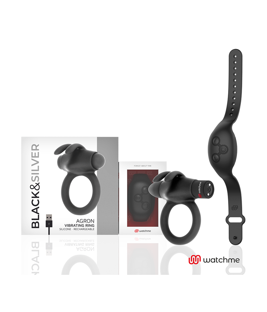 BLACK&SILVER - AGRON COCKRING-UHR MIT FERNBEDIENUNG