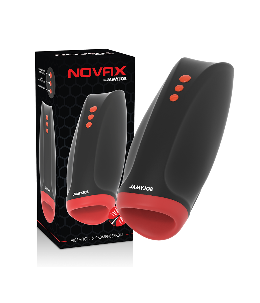 JAMYJOB - MASTURBATEUR NOVAX AVEC VIBRATION ET COMPRESSION