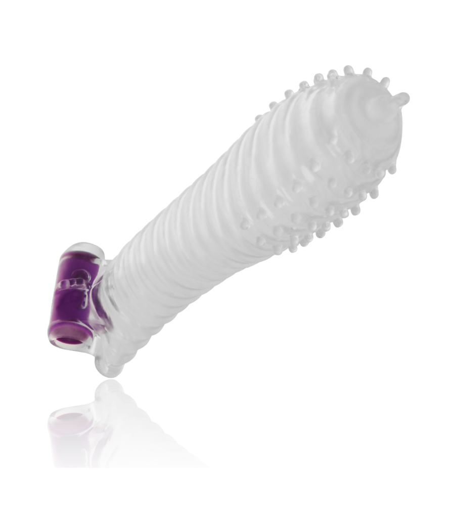OHMAMA - TEXTURED PENIS SHEATH WITH VIBRATING BULLET