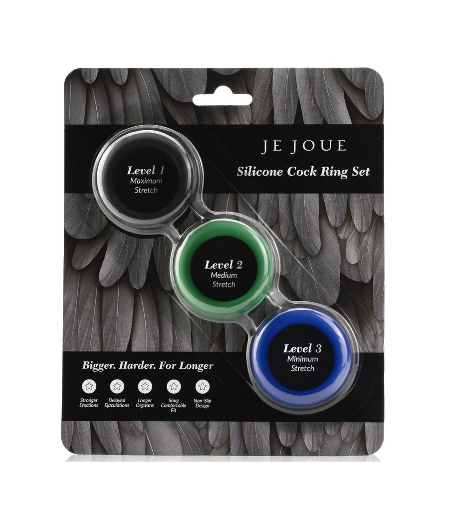 JE JOUE - CONJUNTO DE SILICONE ANÉIS DE SILICONE PARA O PÉNIS