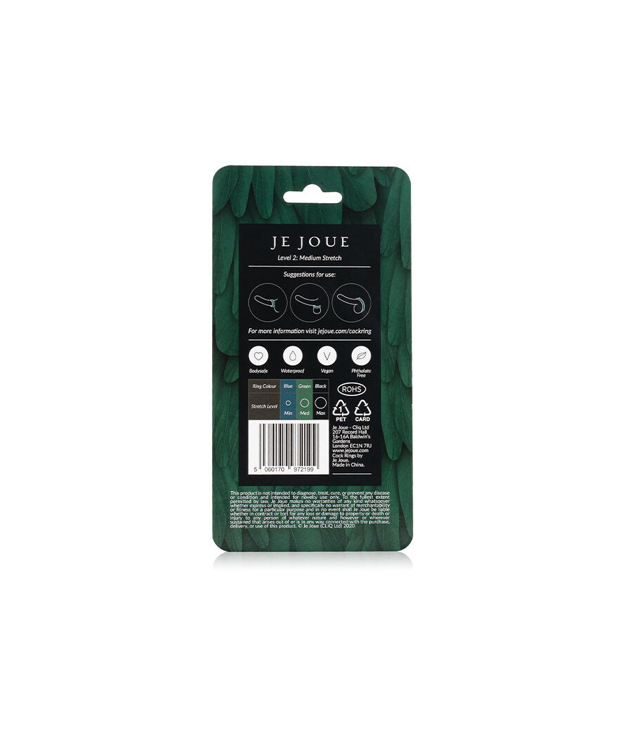 JE JOUE - BAGUE SILICONE VERTE CHOKE MOYEN