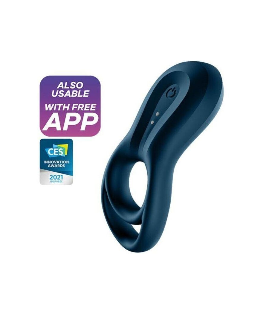 SATISFYER - EPIC DUO RING VIBRATOR APP BLUE