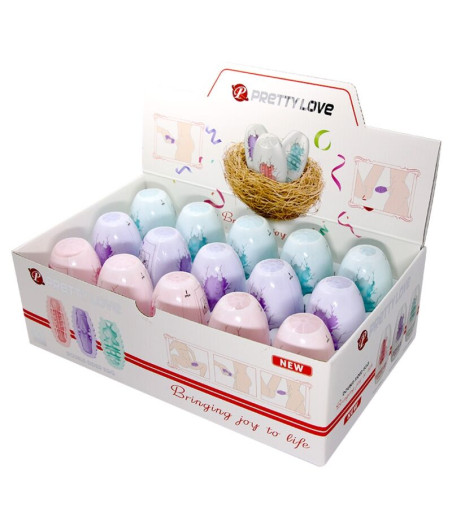 PRETTY LOVE - DOUBLE SIDED MASTURBATOR EGG 15 UNITS