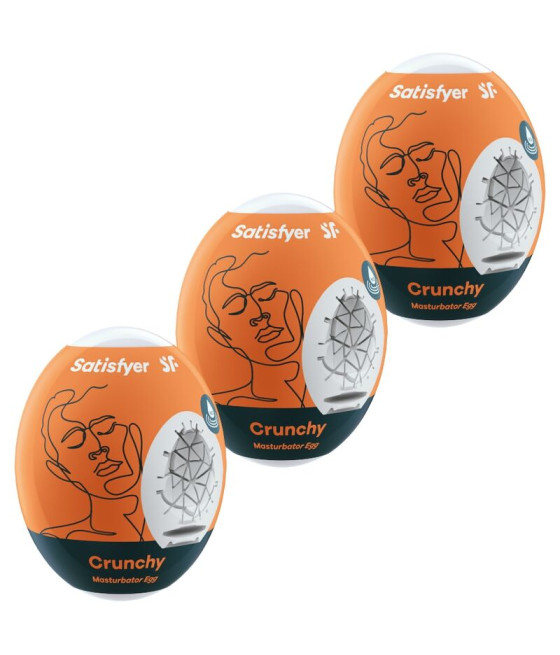 SATISFYER - 3 MASTURBATOR EIER CRUNCHY