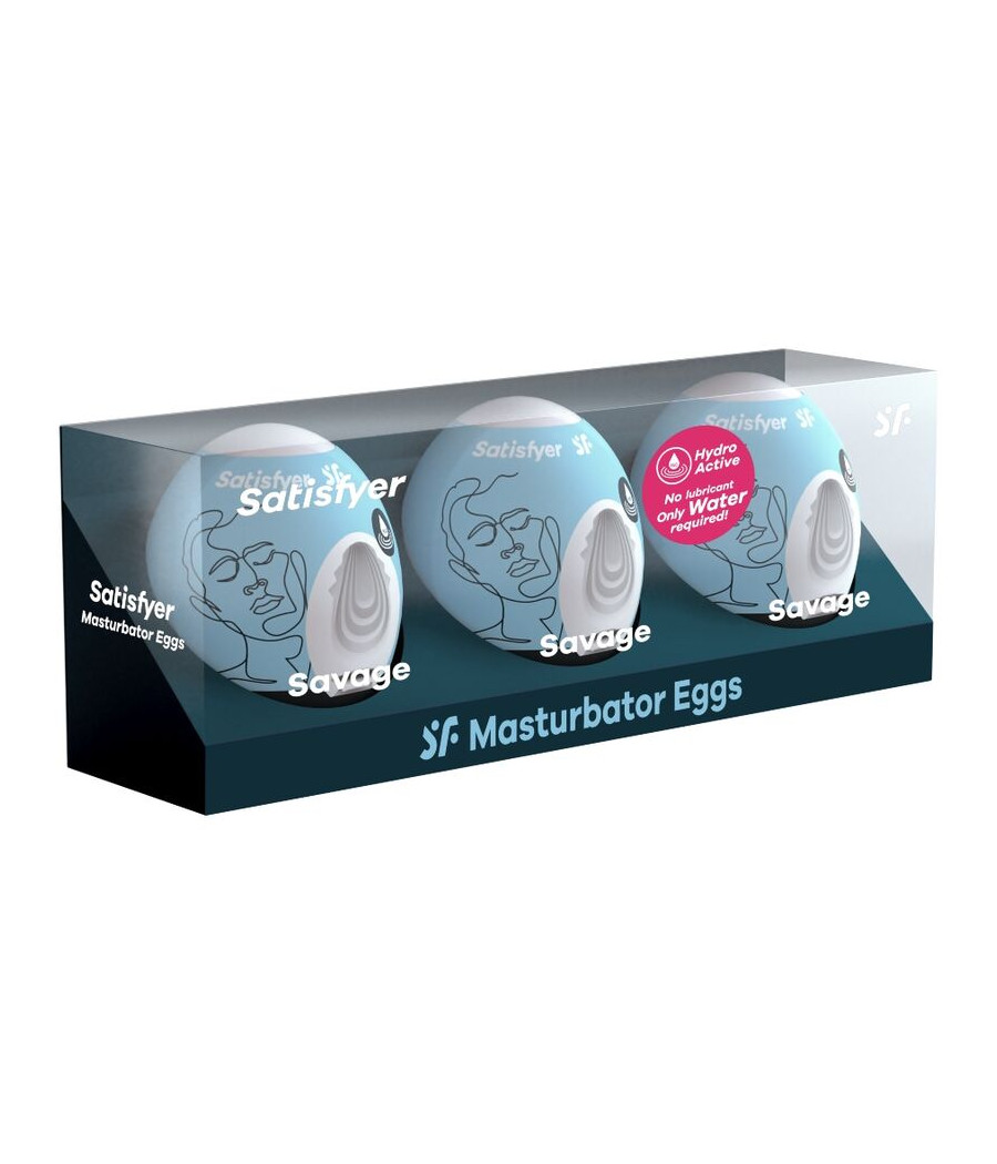 SATISFYER - 3 OEUFS MASTURBATEURS SAVAGE