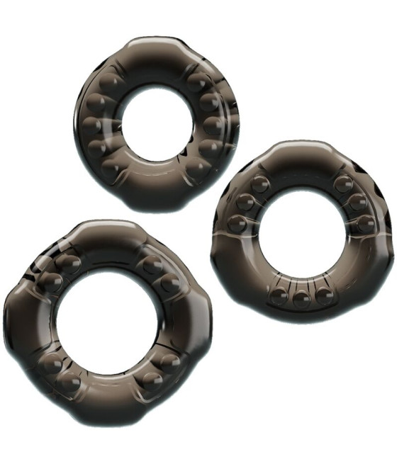 BAILE - COCK RINGS YVONNE CONJUNTO 3 ANÉIS PARA PÉNIS