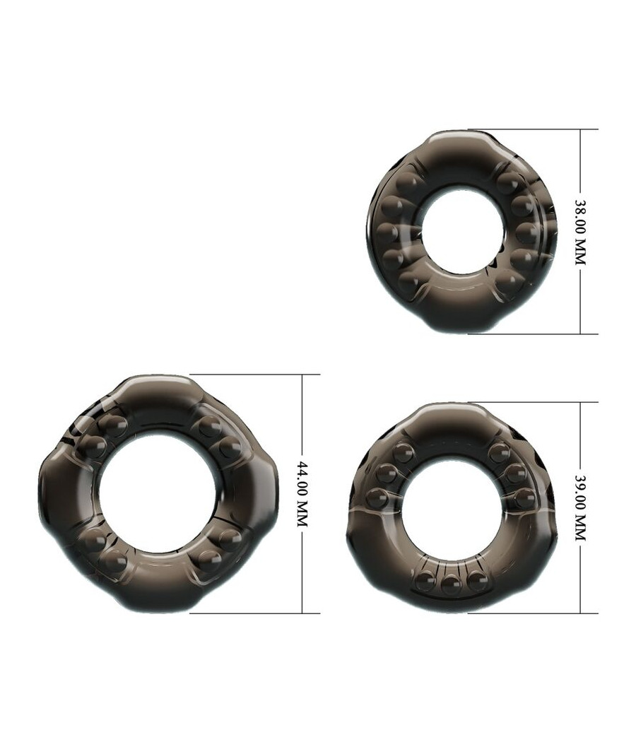 BAILE - COCK RINGS YVONNE SET 3 PENIS RINGS