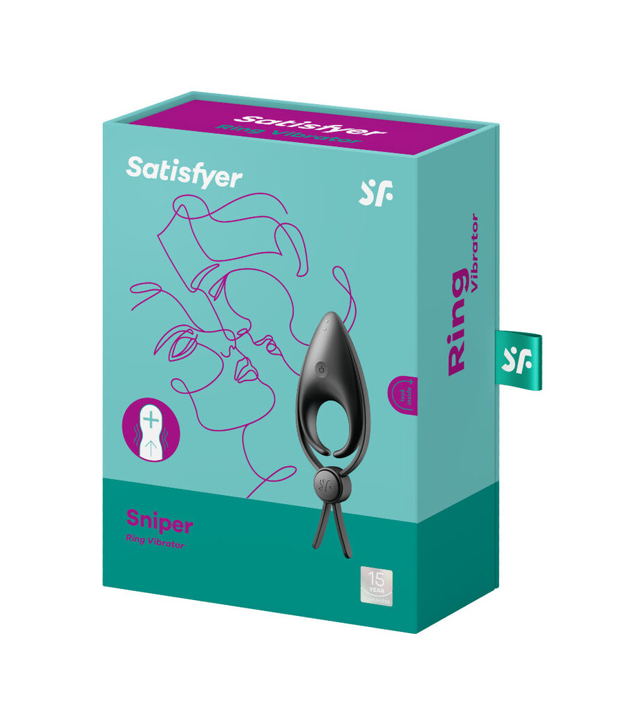SATISFYER - VIBRATORE AD ANELLO SNIPER NERO