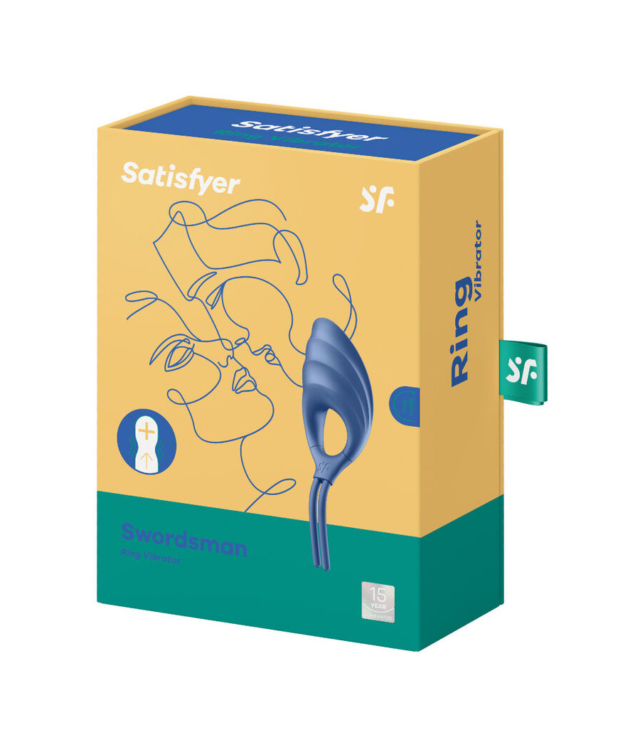 SATISFYER - ANELLO VIBRATORE SWORDSMAN BLU