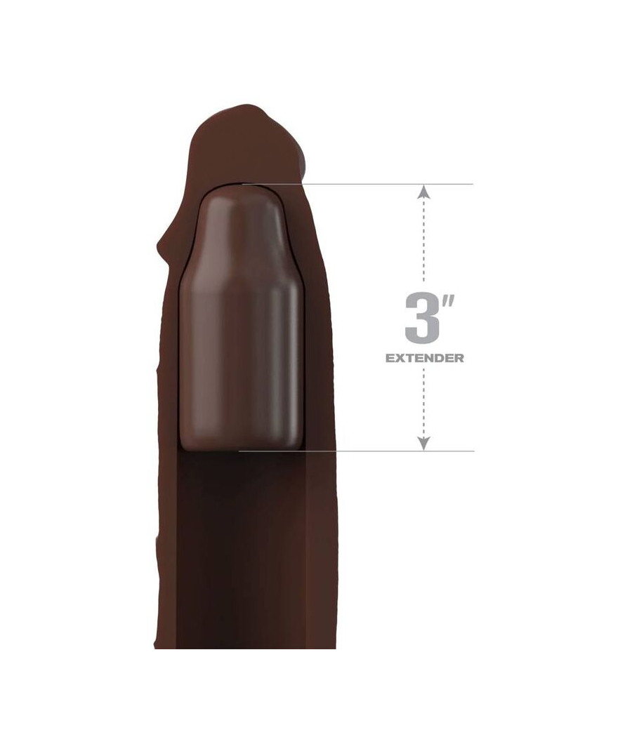 FANTASY X- TENSIONS - PIPEDREAMS SLEEVE 22,86 CM + 7,62 CM PLUG BROWN