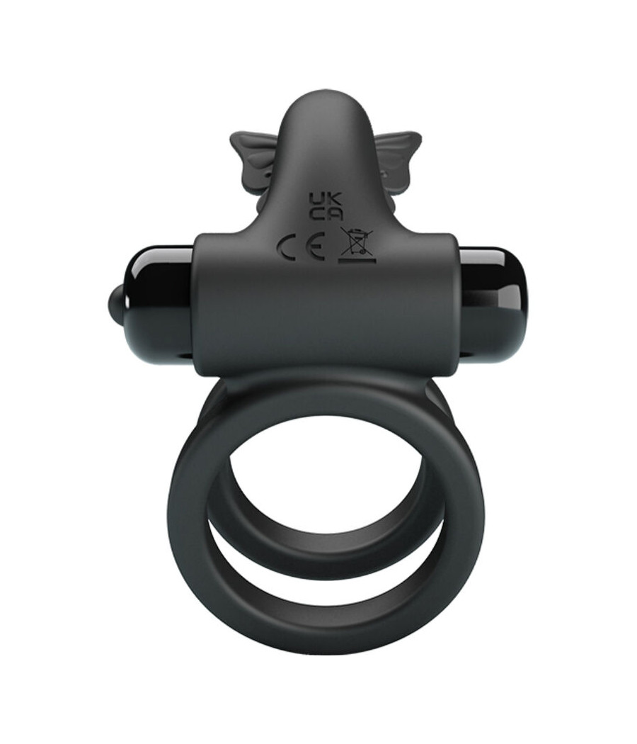 PRETTY LOVE - DOUBLE VIBRATING RING WITH BLACK STIMULATOR