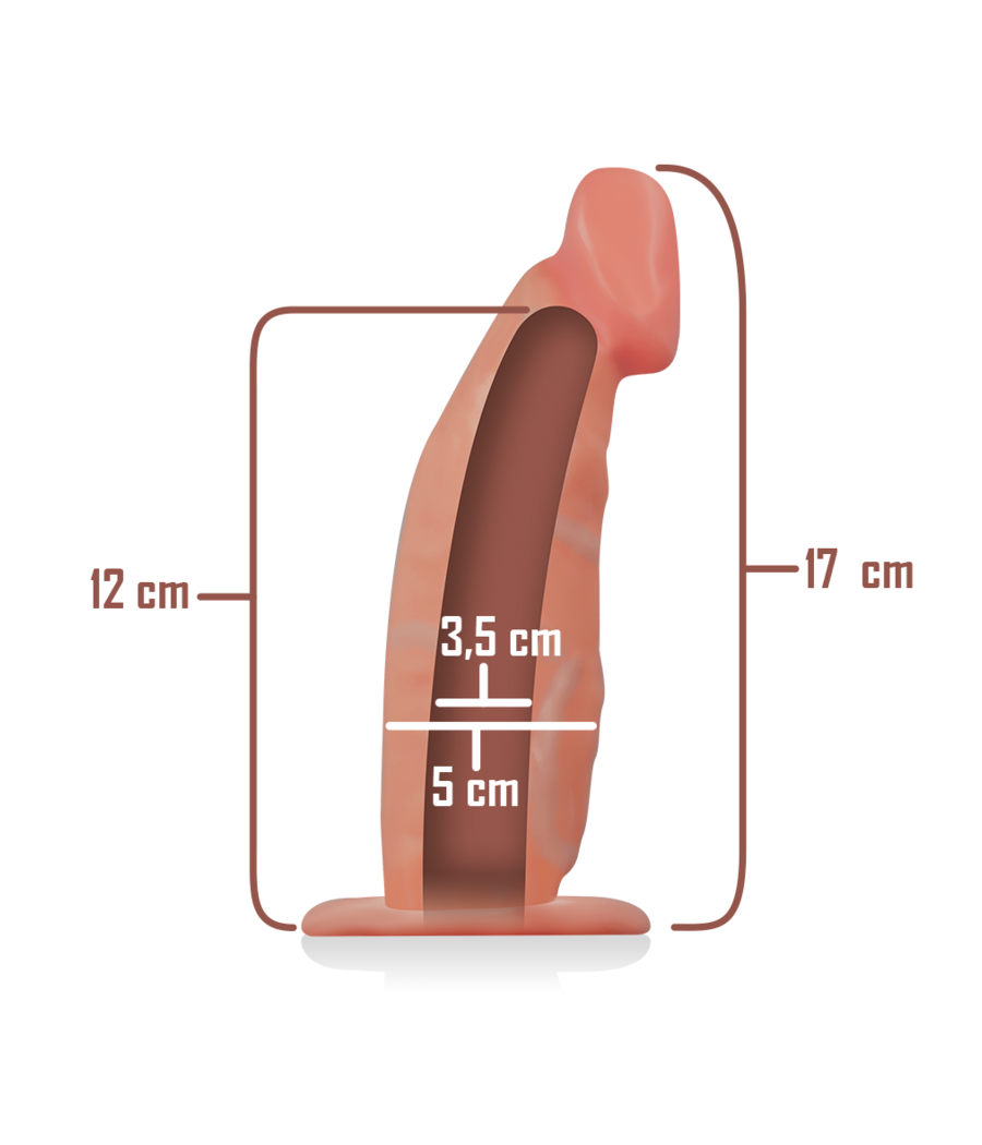 INTENSE - HARNAIS CREUX AVEC GODE 18 X 3,5 CM
