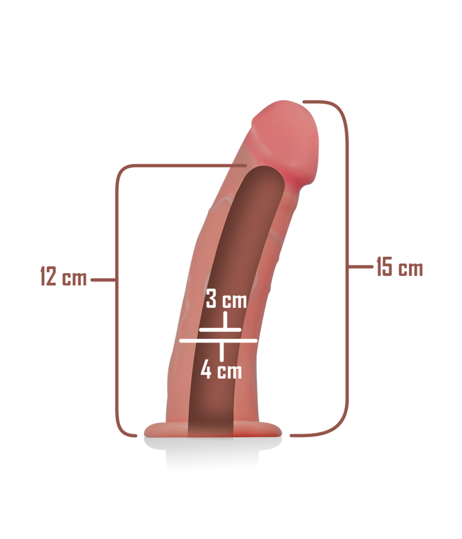 INTENSE - ARNÊS OCO COM DILDO 16 X 3 CM