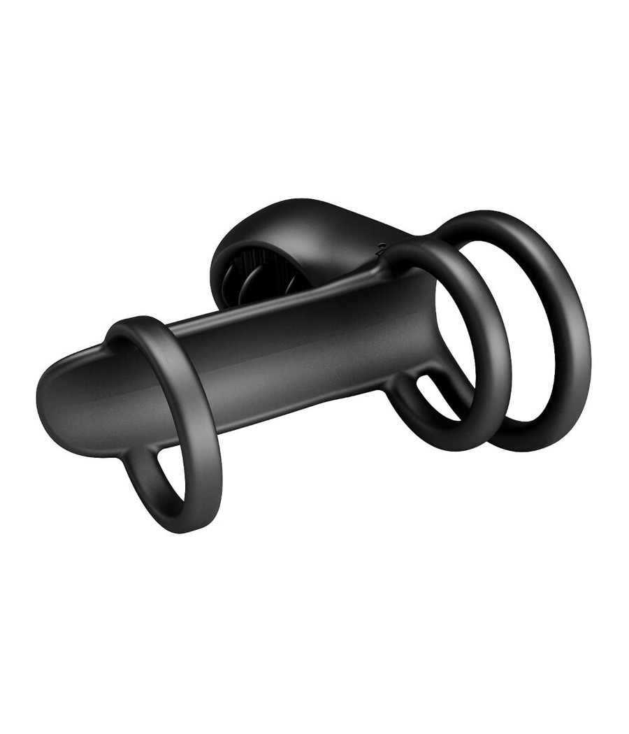 PRETTY LOVE - GAINE PÉNIS JAMMY 12 VIBRATIONS AVEC LANGUE EN SILICONE RECHARGEABLE