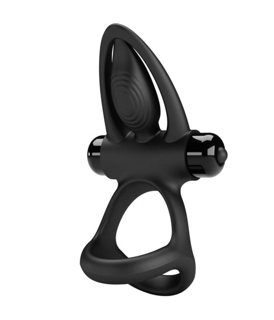 PRETTY LOVE - VIBRATING RING 10 VIBRATIONS BLACK SILICONE