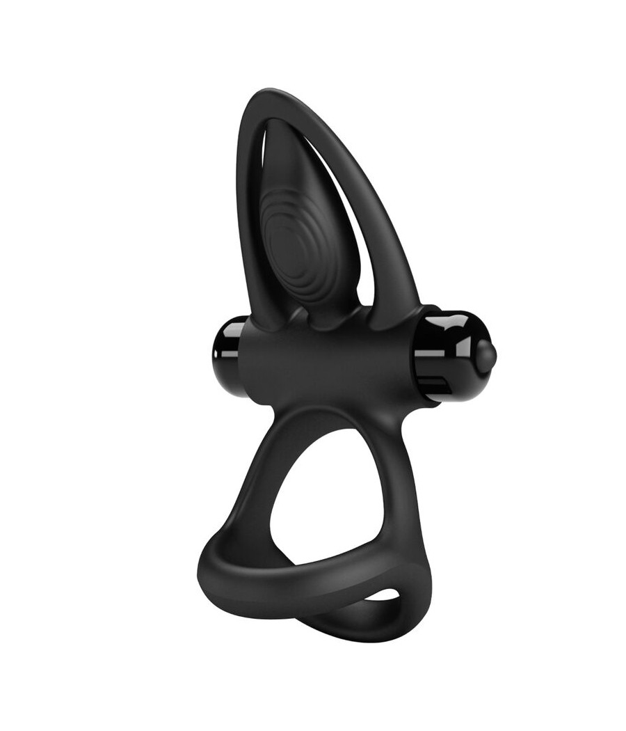 PRETTY LOVE - ANELLO VIBRANTE 10 VIBRAZIONI IN SILICONE NERO