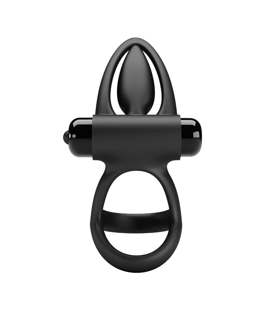 PRETTY LOVE - ANILLO VIBRADOR 10 VIBRACIONES SILICONA NEGRO