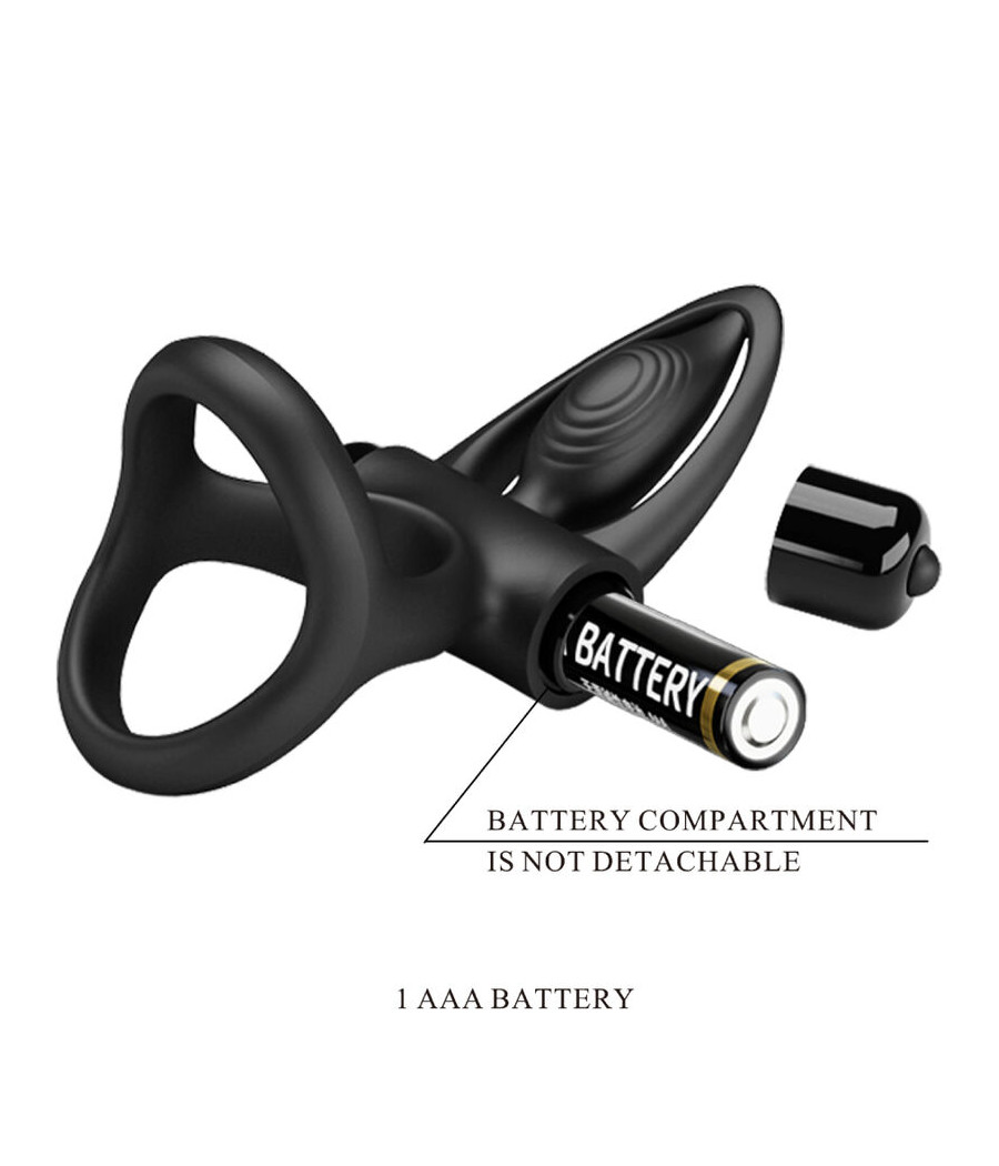 PRETTY LOVE - VIBRATING RING 10 VIBRATIONS BLACK SILICONE