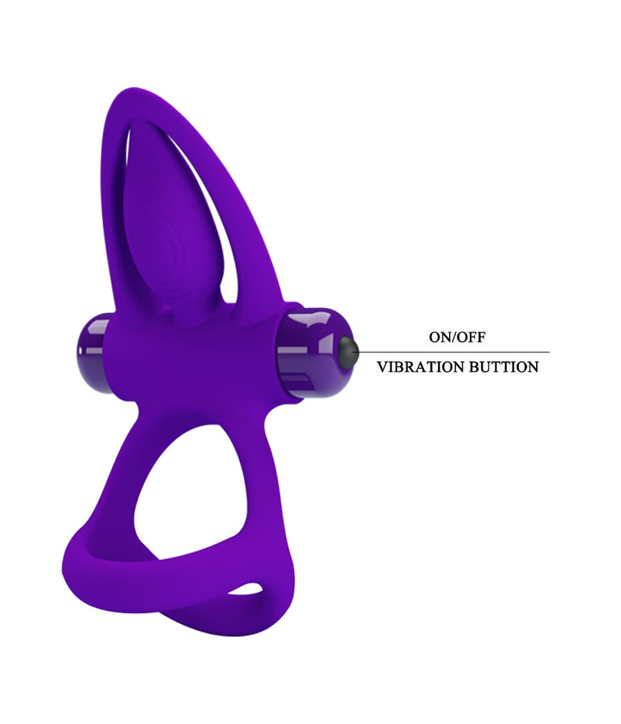 PRETTY LOVE - ANEL VIBRADOR 10 VIBRAÕES LILA SILICONE