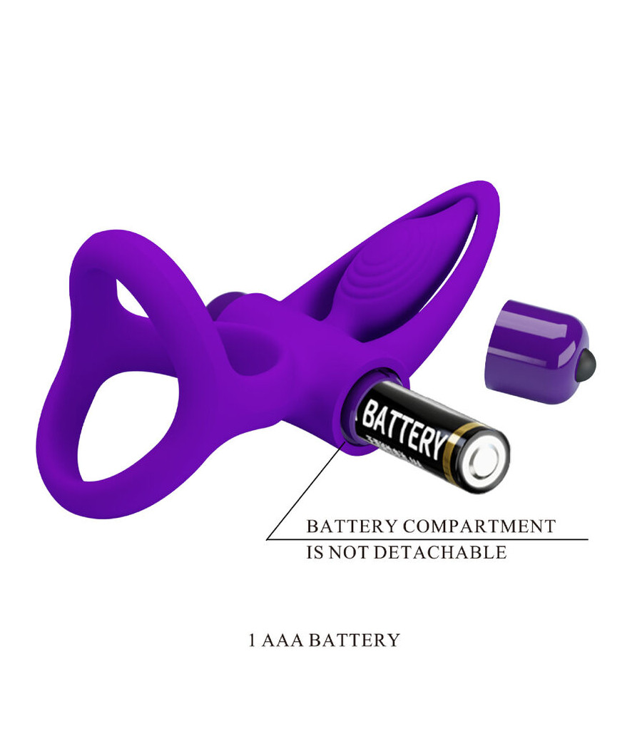 PRETTY LOVE - ANNEAU VIBRATEUR 10 VIBRATIONS SILICONE VIOLETTE