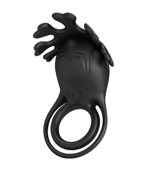 PRETTY LOVE - ANELLO VIBRATORE RUBEN 7 VIBRAZIONI IN SILICONE NERO