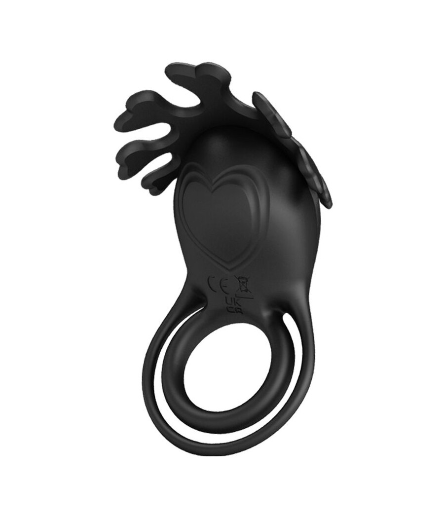 PRETTY LOVE - ANELLO VIBRATORE RUBEN 7 VIBRAZIONI IN SILICONE NERO