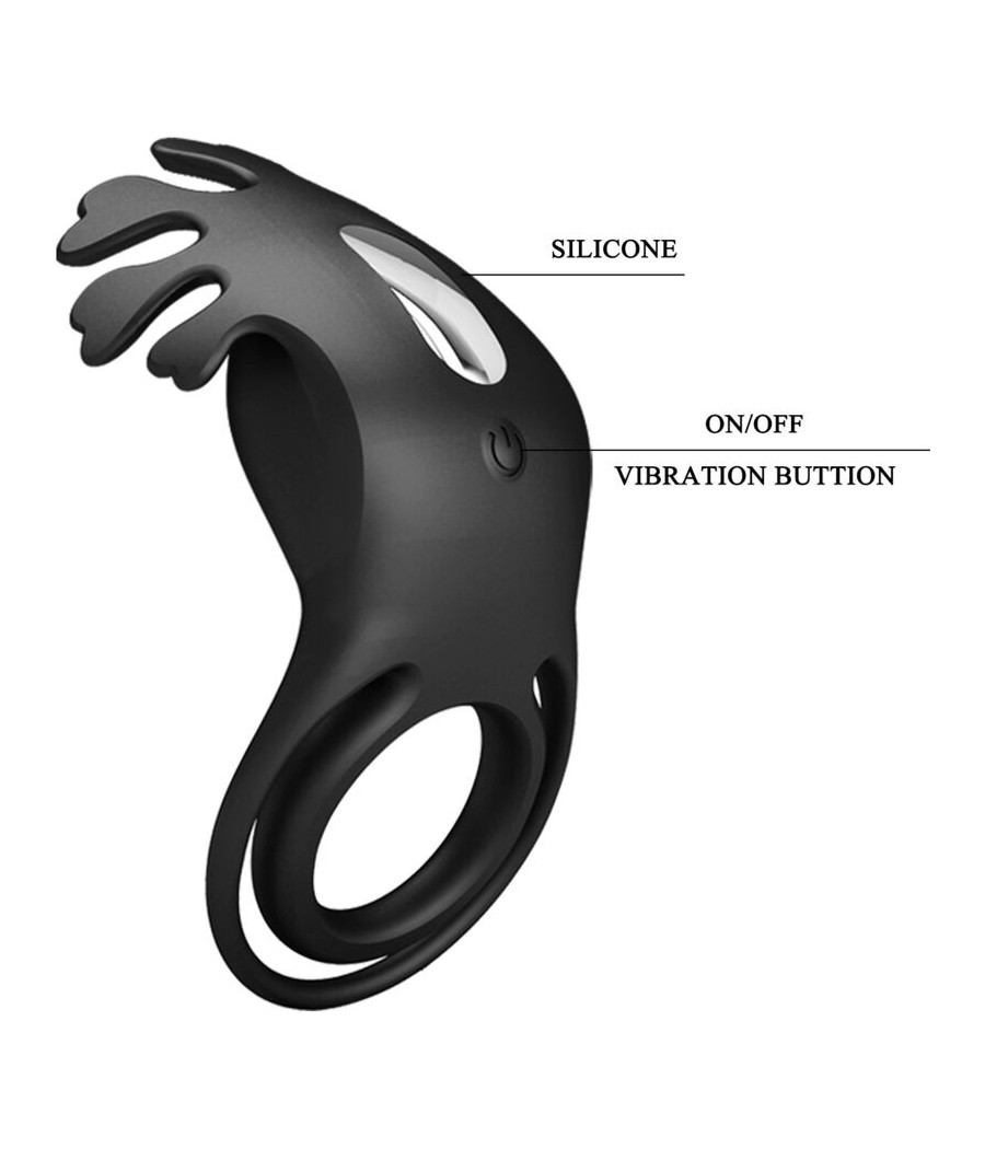PRETTY LOVE - RUBEN VIBRATORRING 7 VIBRATIONEN SCHWARZES SILIKON