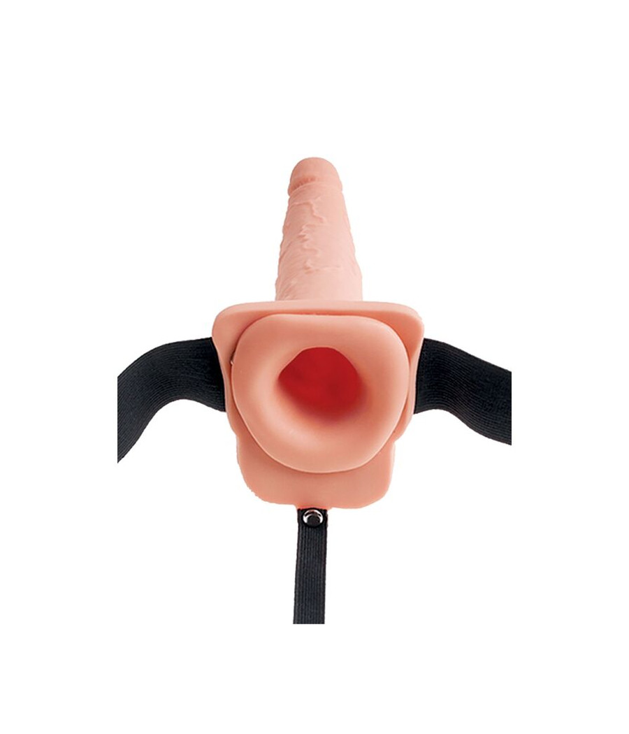FETISH FANTASY SERIES - ARNÊS AJUSTVEL PÉNIS REALÍSTICO COM BOLAS SQUIRTING 19 CM