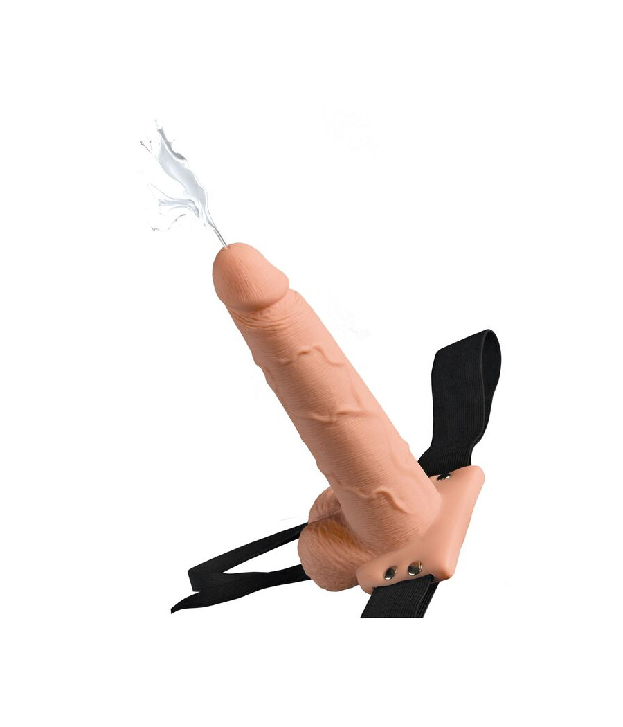 FETISH FANTASY SERIES - HARNAIS RÉGLABLE PÉNIS RÉALISTE AVEC BALLES ÉJACULANTES 19 CM