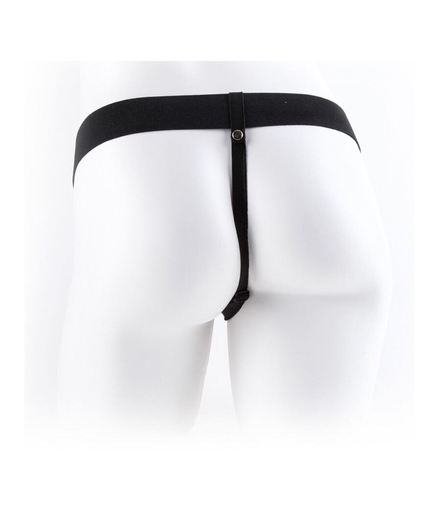 FETISH FANTASY SERIES - ARNÉS AJUSTABLE CONTROL REMOTO PENE REALÍSTICO CON TESTÍCULOS 23 CM