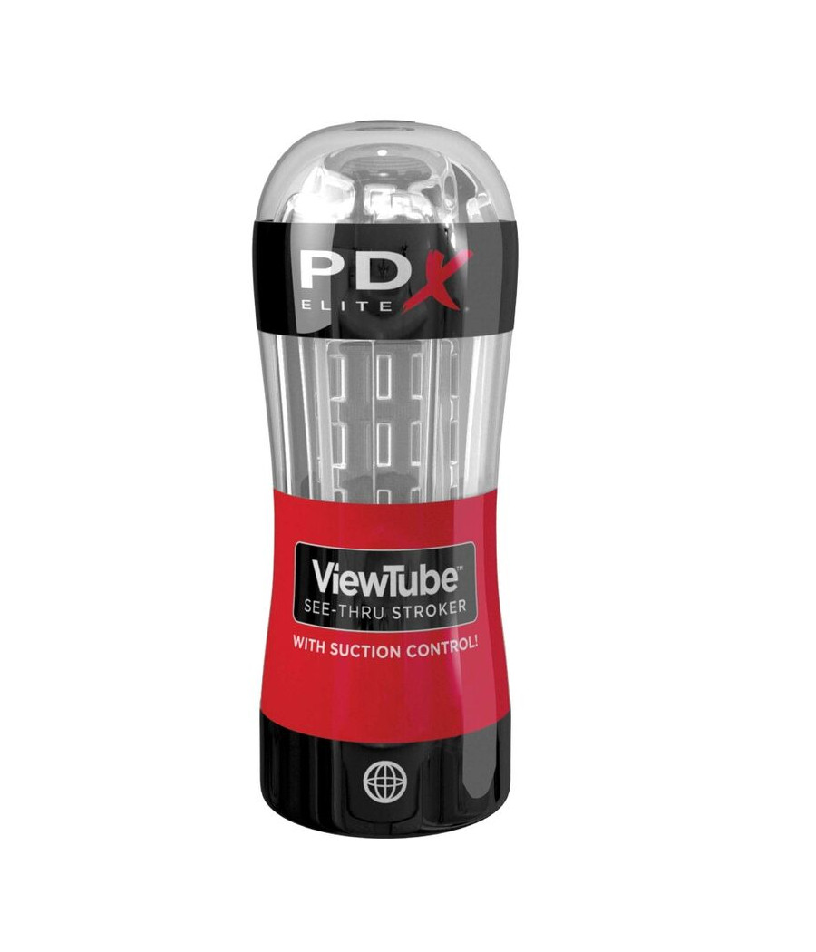 PDX ELITE - MASTURBATEUR STROKER TUBE DE VUE CONTRÔLE ASPIRATION TRANSPARENT