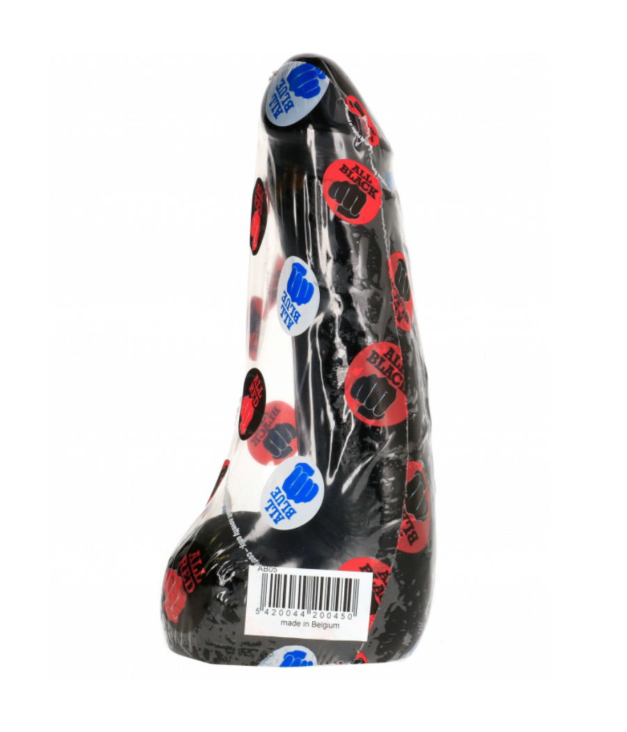 ALL BLACK - DILDO REALISTA PRETO SUAVE 20 CM
