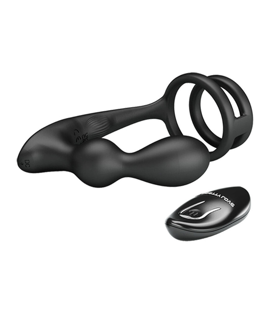 PRETTY LOVE - ANELLO PER PENE MARSHALL CON PLUG ANALE VIBRANTE CON TELECOMANDO
