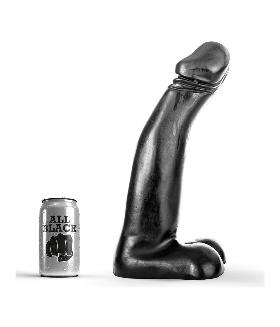 ALL BLACK - DILDO DE FISTING PRETO REALÍSTICO 29 CM